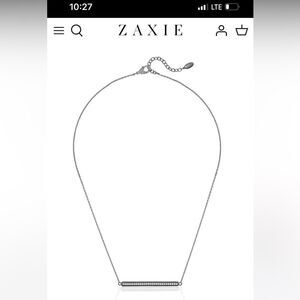Zaxie bar pave adjustable necklace